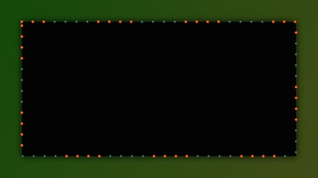 Glowing festive light border for holiday display