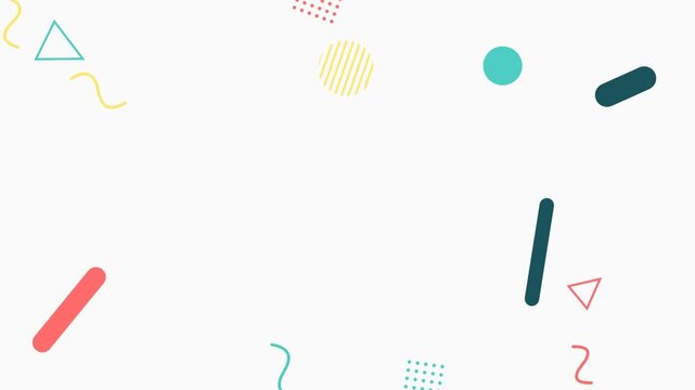 Abstract geometric shapes motion graphic pattern