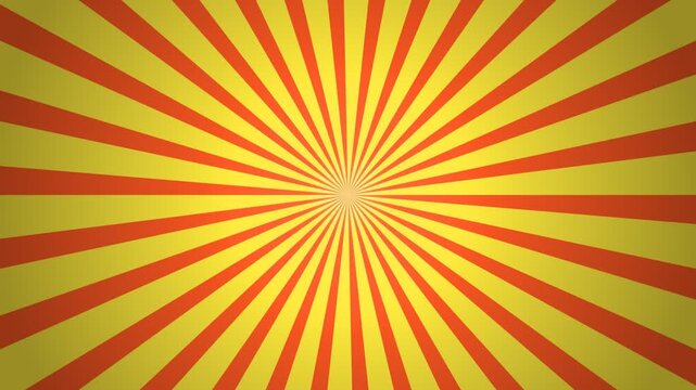 Orange and yellow sunburst radial rays background
