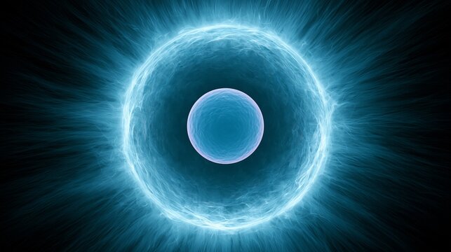 Fertilization process shows egg located in center of egg cell Generative AI