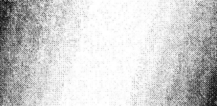 Monochrome halftone print fading toward a bright central area on a transparent background.