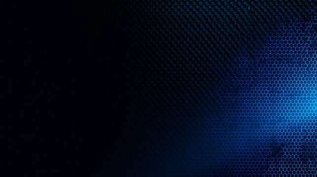 Digital Technology Abstract Blue Hexagon Pattern Background