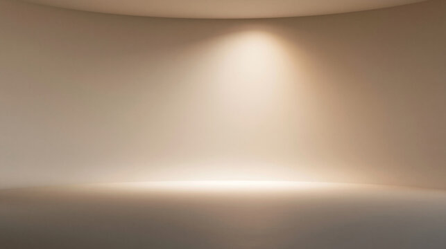 Empty Studio Space With Warm Spotlight Lighting