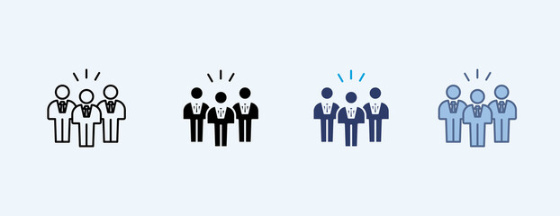 Obraz premium Workforce Multiple Icon Illustration Vector