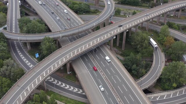 Drone Shot Orbiting Spaghetti Junction 03