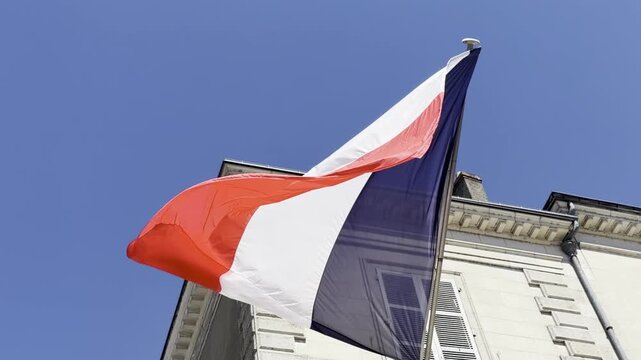 French flag flying