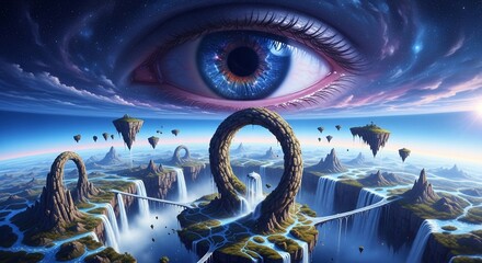 Surreal eye landscape fantasy