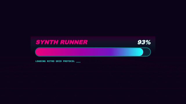 Animated of Retro Vaporwave Grid Runner