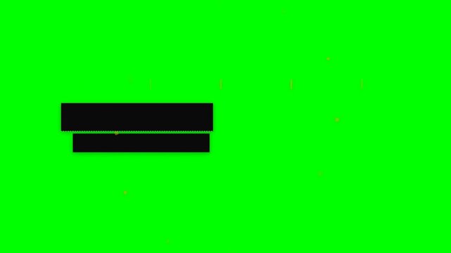 Minimalist black horizontal bar on solid green background.