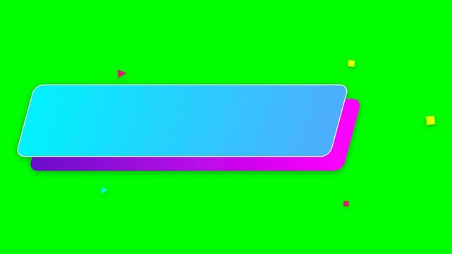 Colorful geometric eraser with vibrant green background.