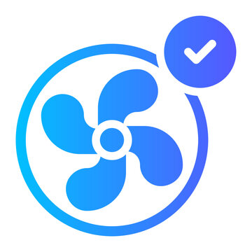 fan cooler gradient icon