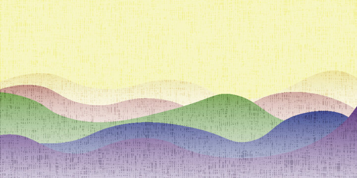 Abstract Wavy Layered Landscape Pattern Design