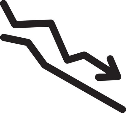 Financial downward trend declining chart arrow with financial business statistics analysis recession negative decrease investment commerce management performance corporate accounting
