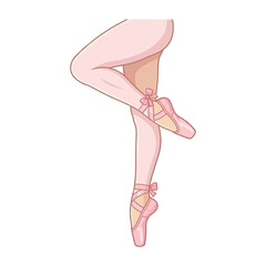 Graceful ballet dancer's legs in pointe shoes © Azis