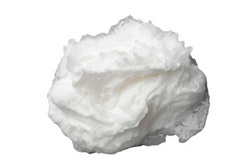 Fototapeta premium Fluffy white cream dollop isolated on transparent background