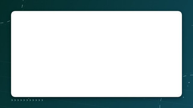White rectangular frame on dark teal background with subtle digital tech grid design