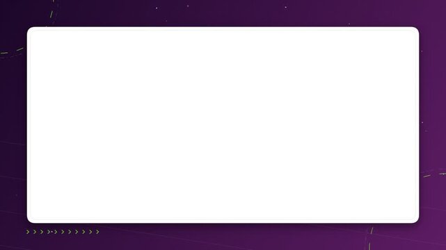 Purple abstract background with white rectangular frame for text and graphic design use