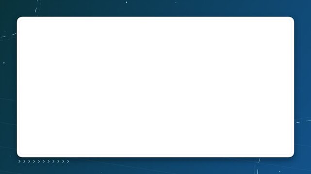 White rectangular frame overlay on a dark blue digital background for presentation use