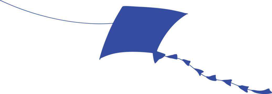 Traditional Patang Kite Silhouette, Indian and Pakistani Festival Vector Illustration. silhouette icon vector
