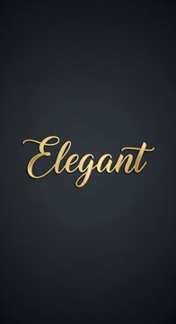 Elegant Gold Script Lettering Centered on Dark Textured Background