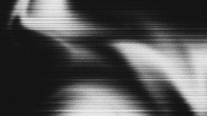 Obraz premium Abstract black and white glitch texture with vertical motion blur lines background