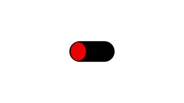 Switch on and switch off button. Power digital button. Turning on-off animation. power off / on button animation technology concept animation.