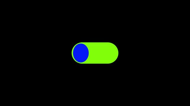 Switch on and switch off button. Power digital button. Turning on-off animation. power off / on button animation technology concept animation.