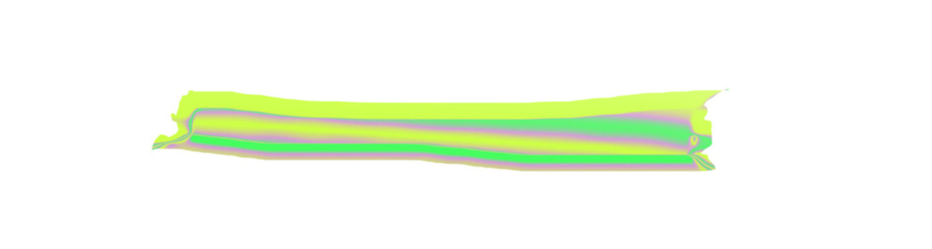Abstract neon gradient ribbon isolated on transparent background