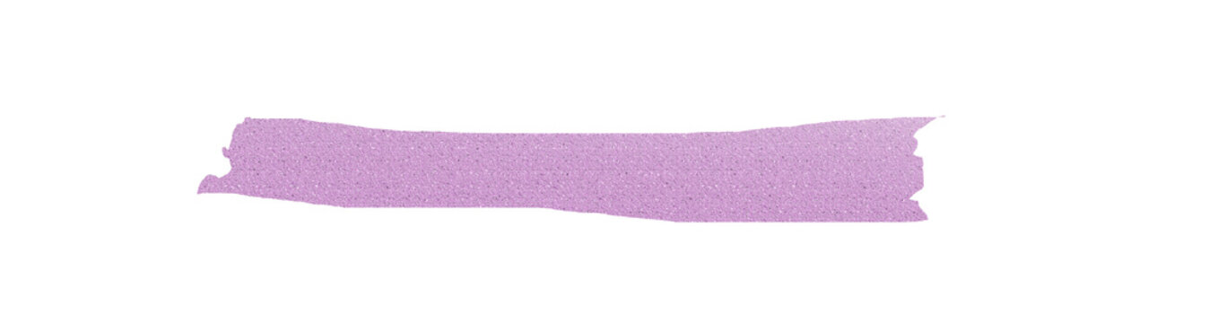 Glittery purple tape strip isolated on transparent background