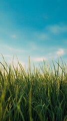 Fototapeta premium green grass and blue sky