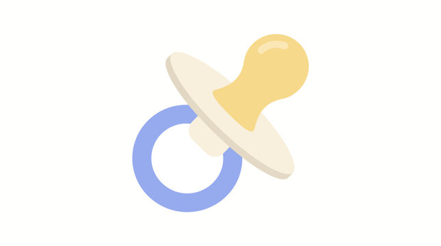 Isolated Baby Pacifier Icon for Infant Product Design