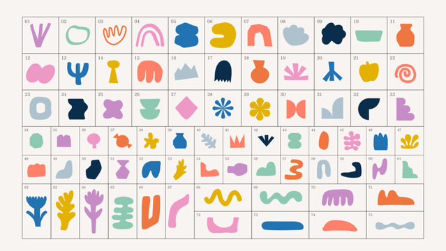 Abstract Organic Shapes Set - Modern Minimalist Graphic Vector Collection