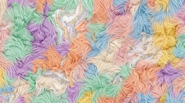soft fluffy fur and marble texture background in pastel color theme
