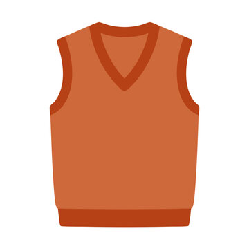 Classic Preppy Sweater Vest Vector Illustration for Autumn Fashion and Casual Knitwear Apparel
