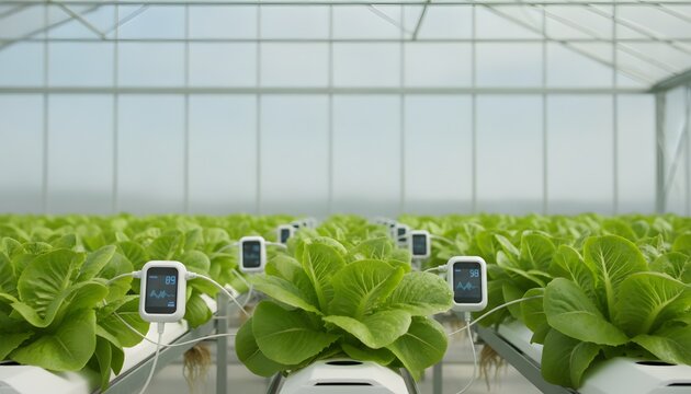 Smart Farming Hydroponic Lettuce Greenhouse