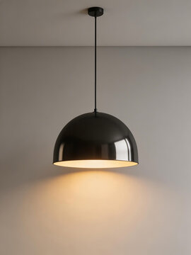 Modern dome pendant light in room