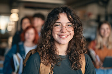 Obraz premium portrait of a young woman in a shop