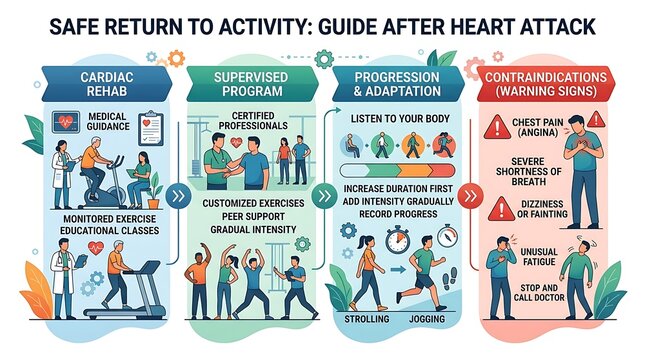 Guidelines for safe return to activity after heart attack