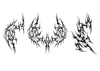 Fototapeta premium Tribal Cybersigilism Tattoo design