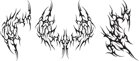 Obraz premium Tribal Cybersigilism Tattoo design