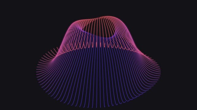 Abstract Geometric Parametric Torus Wave Motion Loop