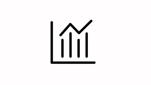 Animation graphics business growth icon. Business growth charts . Motion graphic 4k animation video.