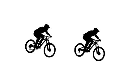 Fototapeta premium silhouette of a cyclist