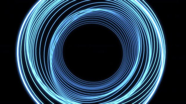 Circles Line Ripples Wobble M Blue Animation Loop