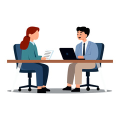 Obraz premium Modern design icon of job interview 