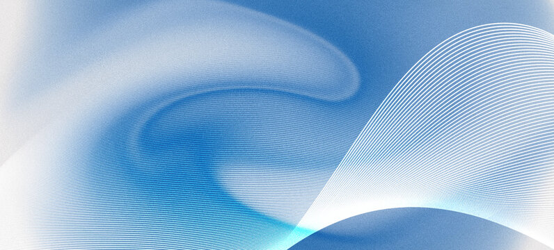 Modern Abstract Background with Futuristic Particle Swirling Wave and Abstract Blue Digital Structure