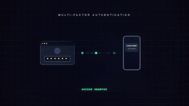 Multi factor authentication process on digital interface
