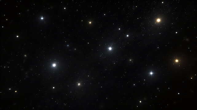 Starry night sky with bright stars