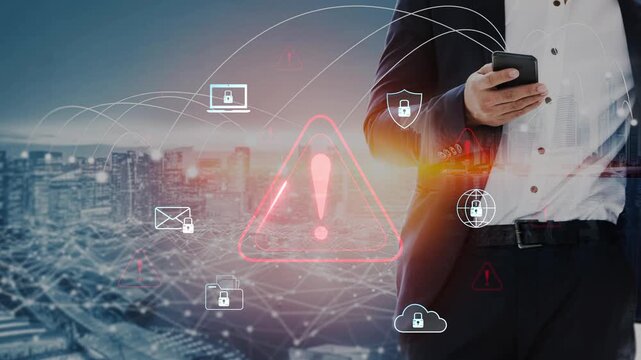 Cybersecurity threat alert protects data. Cyber security threat alert prevents access, alert warns breach, defends system, and cyber security threat alert identifies risk. Marrow