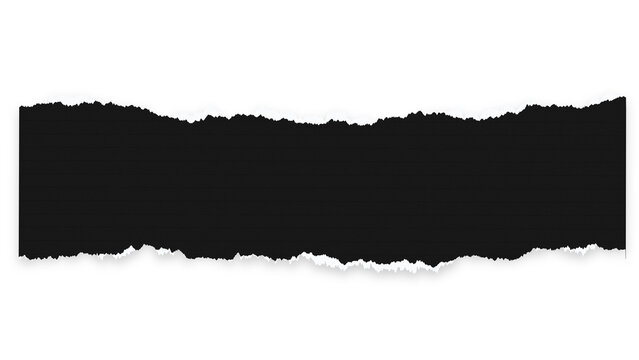 black torn paper ripped edge texture ragged border design resource overlay frame collage scrapbook craft mask isolated transparent